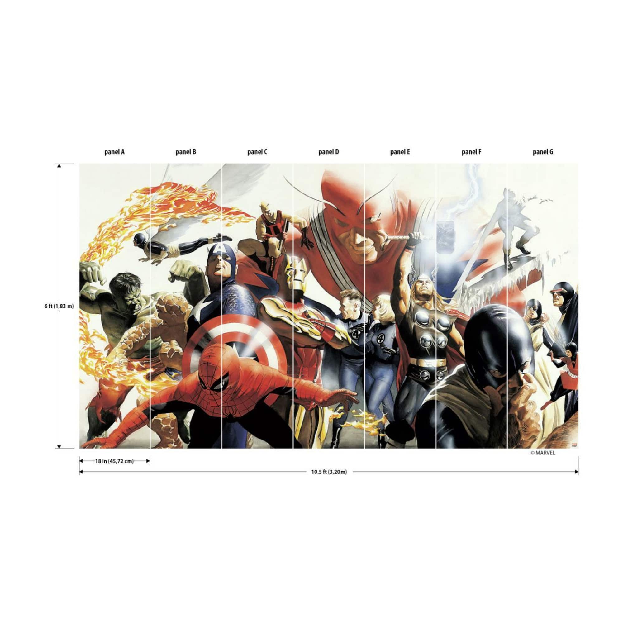 RoomMates Marvel Alex Ross Peel & Stick Wallpaper Mural